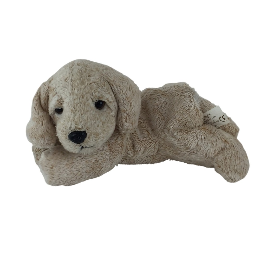 Russ Berrie Shelley Plush 7in Tan Golden Retriever Dog Floppy Bean Bag 21920